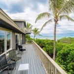 Large deck off of kitchen and dining room